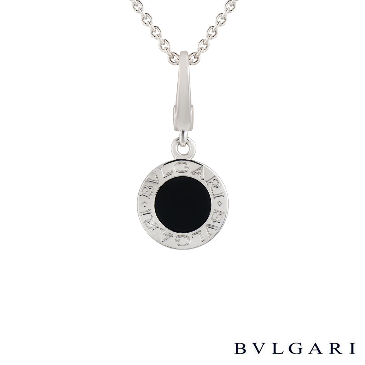 bvlgari necklace silver black